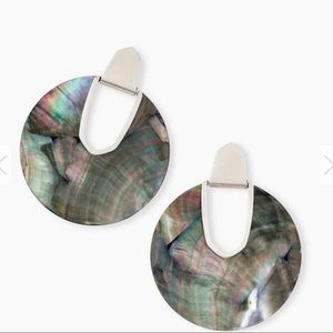 Kendra Scott black mother of pearl earrings